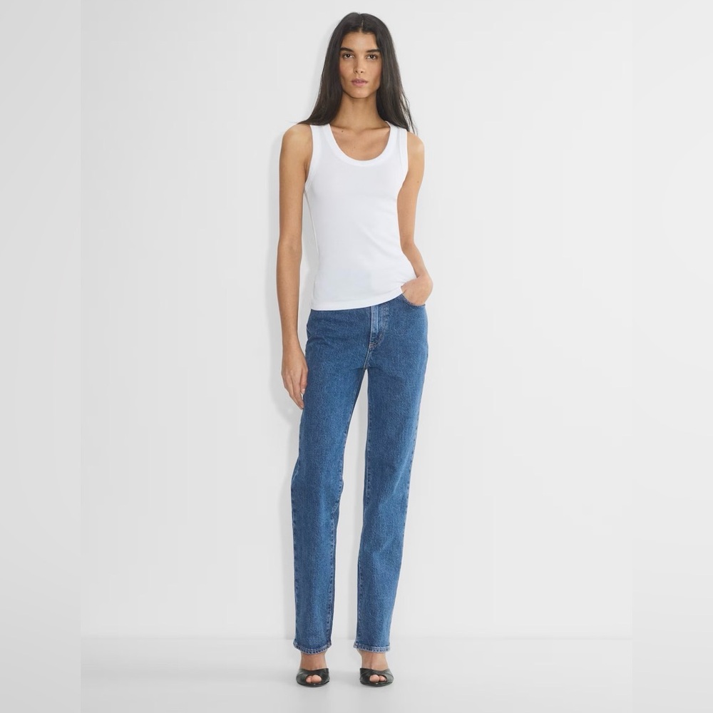 Aritzia Denim Forum Blue Straight Leg Jeans